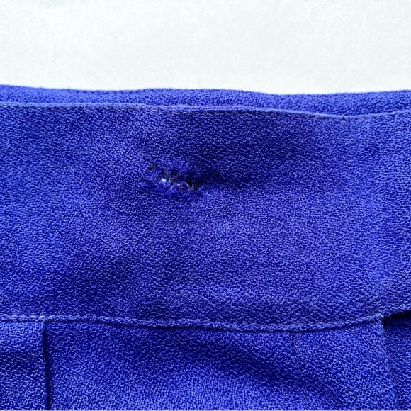 Vintage High Waisted Wool Trousers - Electric Blue - Picture 11 of 13